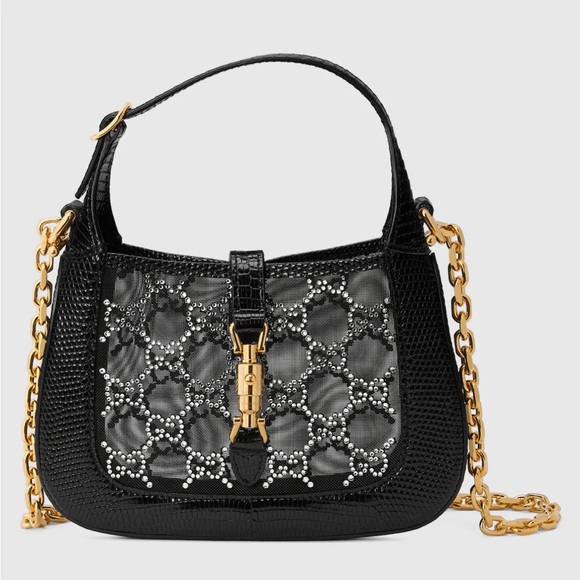 Handbags - SOLD LIMITED LIZARD GUCCI CRYSTAL GG JACKIE 1961